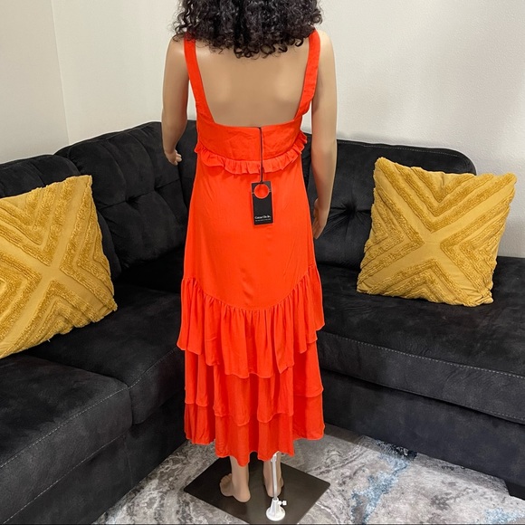 Privacy Please Lucille Maxi Dress in Blood Orange - Picture 4 of 13